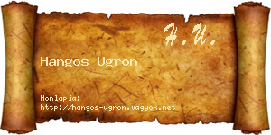 Hangos Ugron névjegykártya